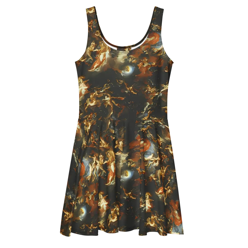 Van Dyck Vortex on Skater Dress — Front