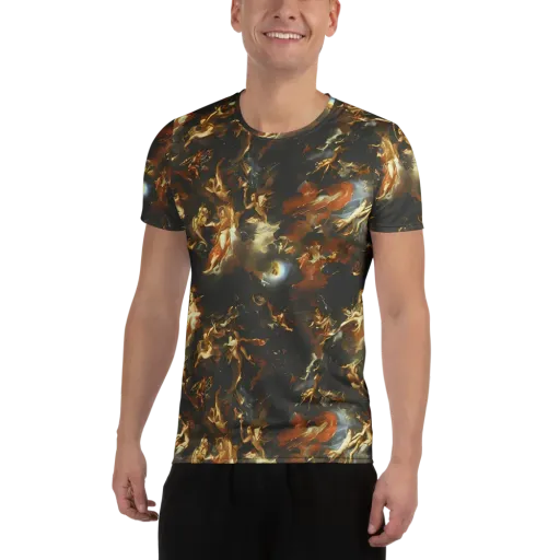 Van Dyck Vortex on a Men's Athletic T-Shirt