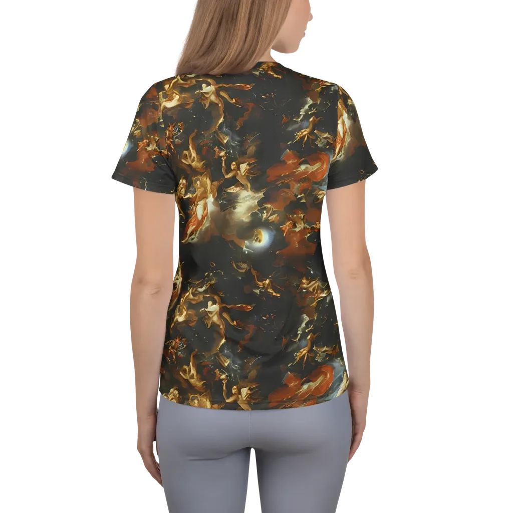Van Dyck Vortex on Women's Athletic T-Shirt — Back