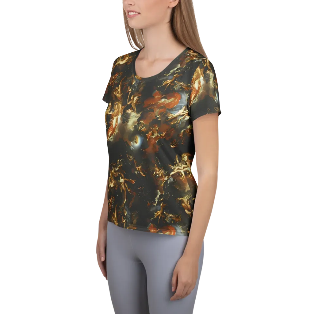 Van Dyck Vortex on Women's Athletic T-Shirt — Left