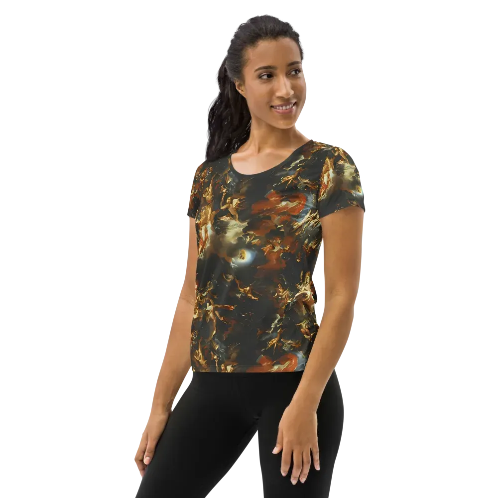 Van Dyck Vortex on Women's Athletic T-Shirt — Left