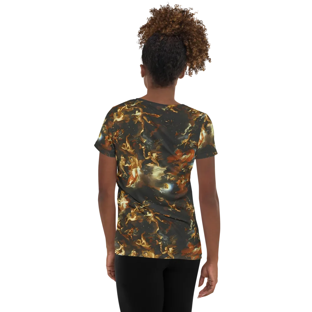 Van Dyck Vortex on Women's Athletic T-Shirt — Back