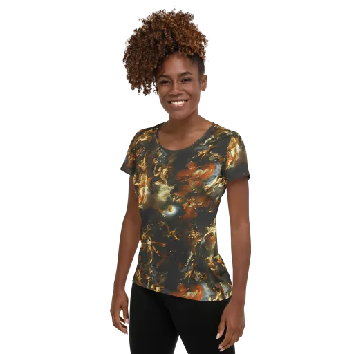 Van Dyck Vortex on a Women's Athletic T-Shirt