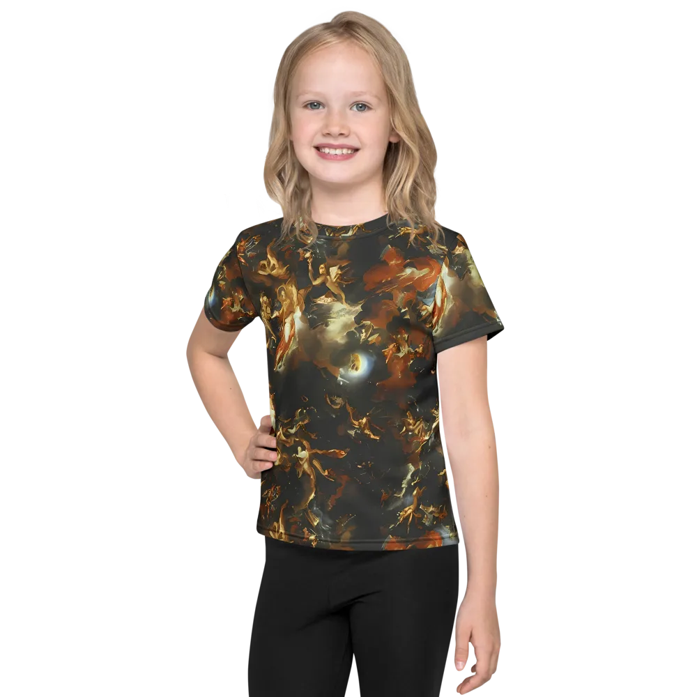Van Dyck Vortex on Kids Crew Neck T-Shirt — Front