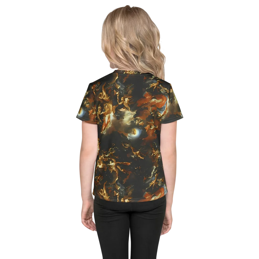 Van Dyck Vortex on Kids Crew Neck T-Shirt — Back