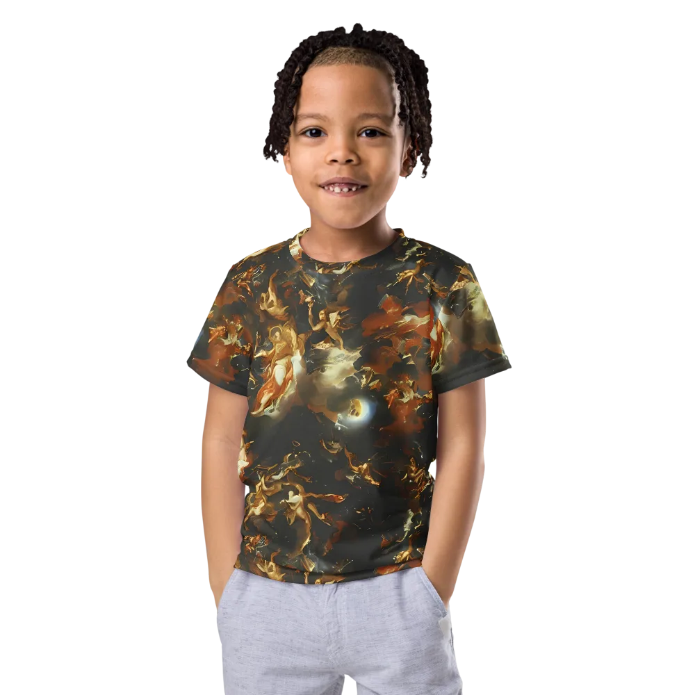 Van Dyck Vortex on Kids Crew Neck T-Shirt — Front