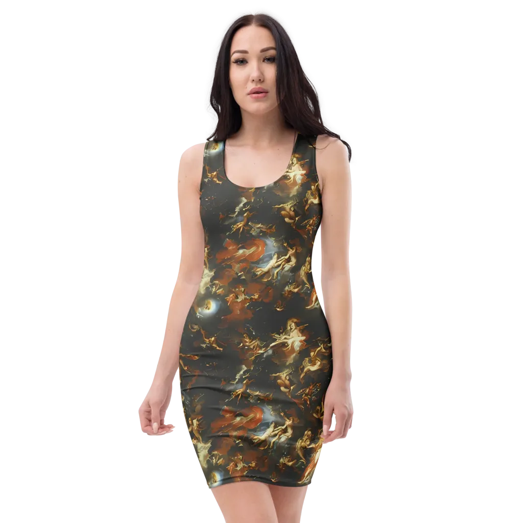 Van Dyck Vortex on Bodycon Dress — Front