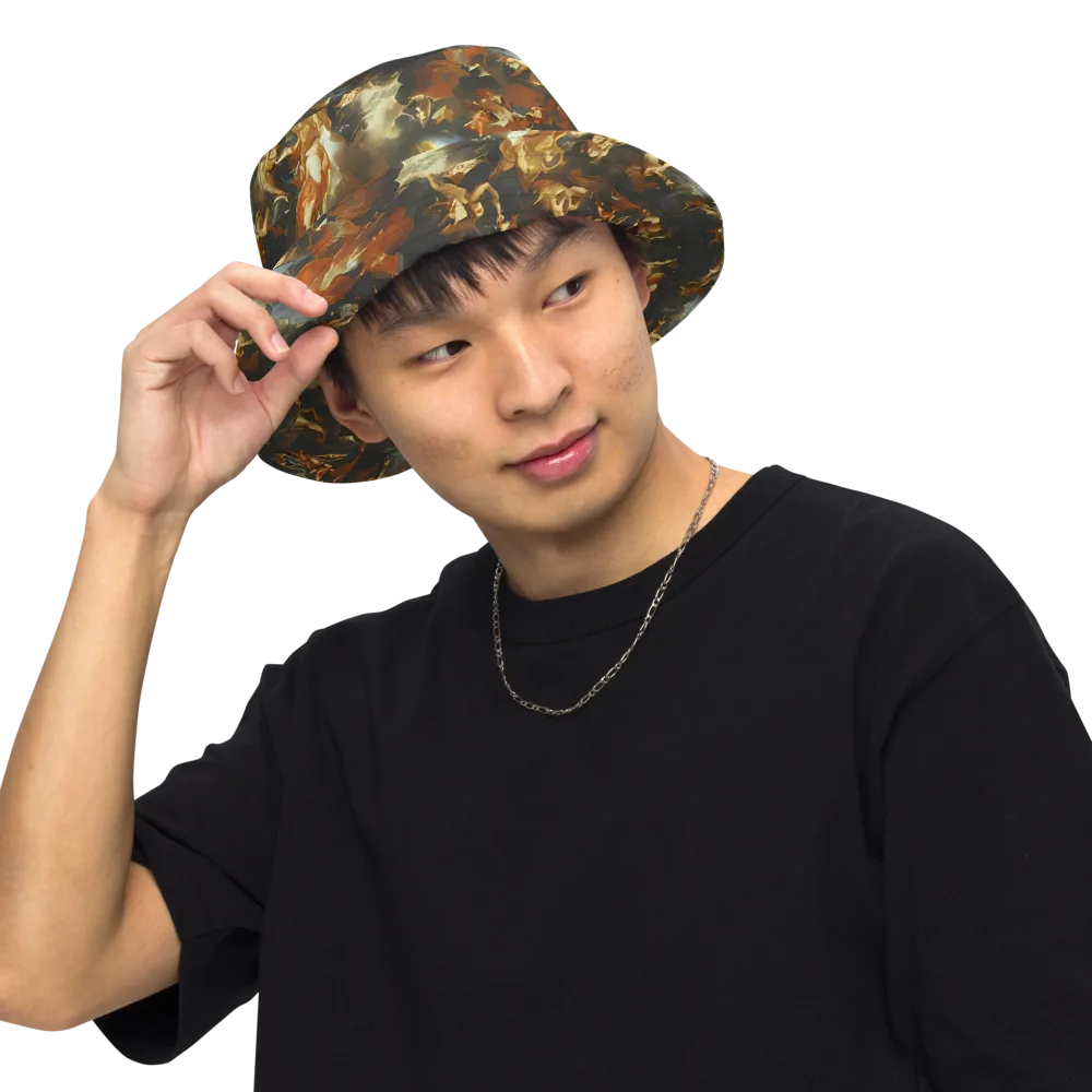 Van Dyck Vortex on Reversible Bucket Hat — Front Inside