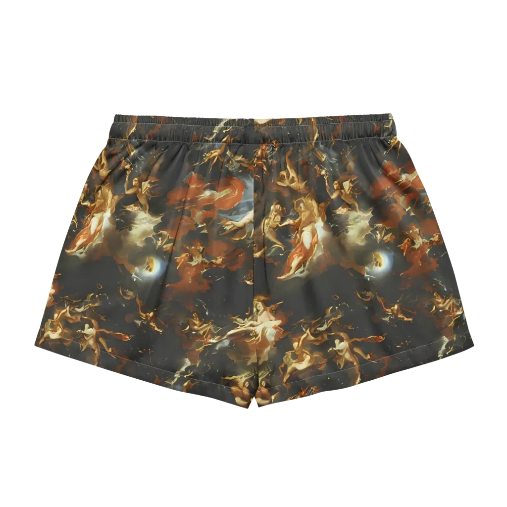Van Dyck Vortex on Women's Pajama Shorts — Back
