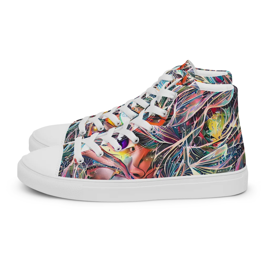 Sandra Chevrier on Men's High Top Canvas Shoes — Left