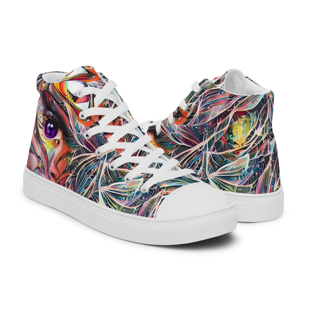 Sandra Chevrier on Men's High Top Canvas Shoes — Right