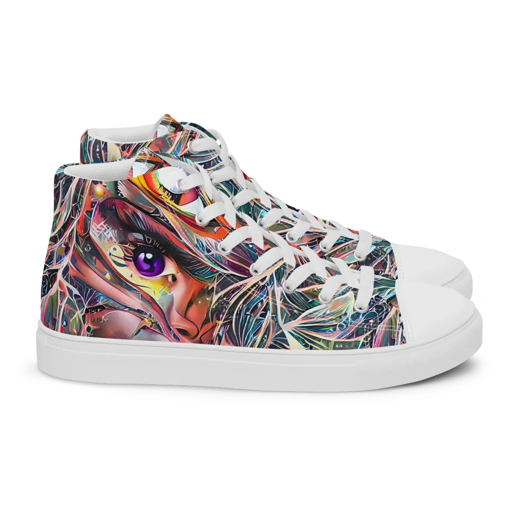 Sandra Chevrier on Women's High Top Canvas Shoes — Right