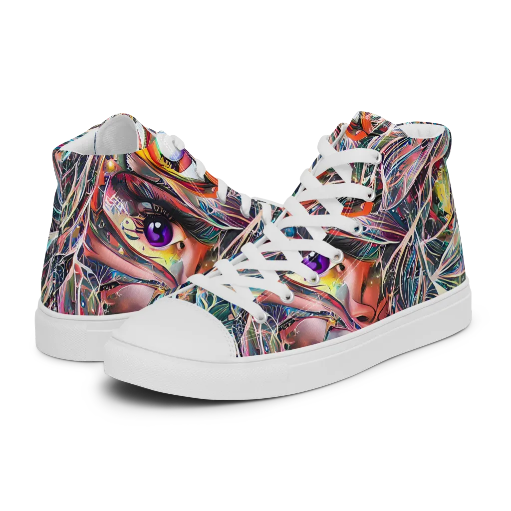 Sandra Chevrier on Women's High Top Canvas Shoes — Left