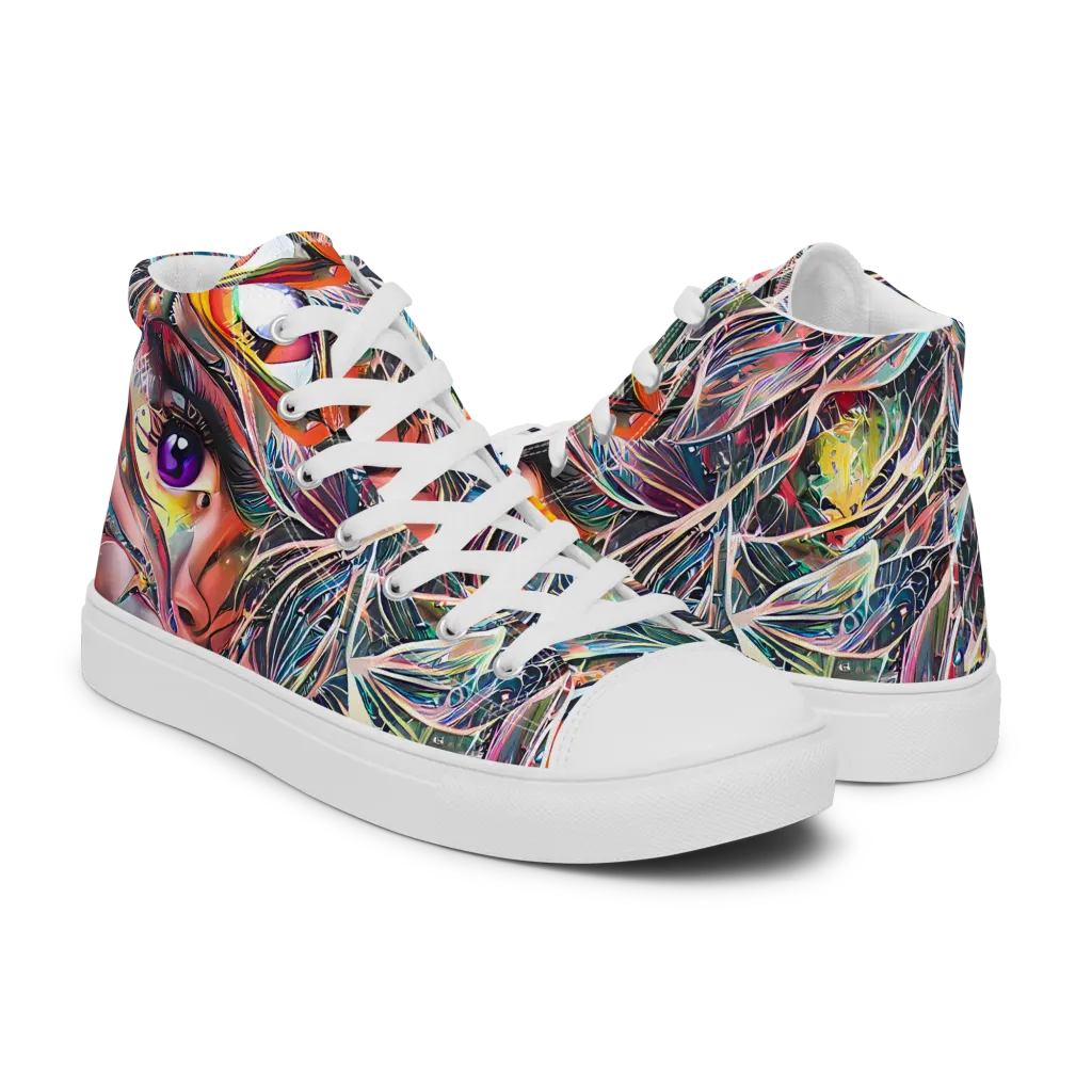Sandra Chevrier on Women's High Top Canvas Shoes — Right