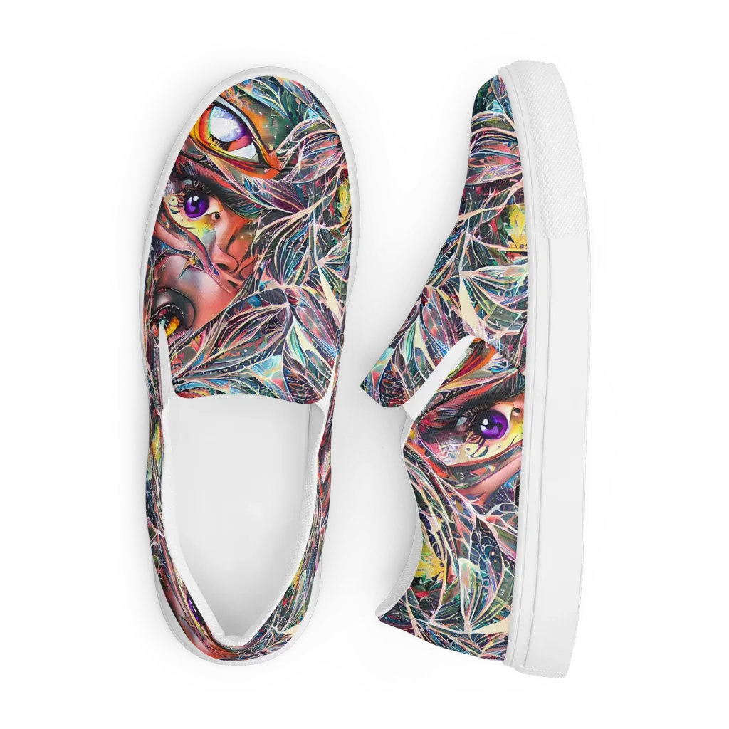 Sandra Chevrier on Men's Slip-On Canvas Shoes — Front
