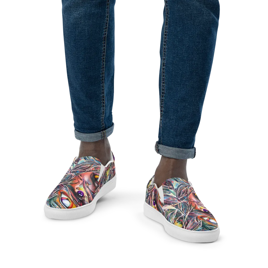 Sandra Chevrier on Men's Slip-On Canvas Shoes — Front