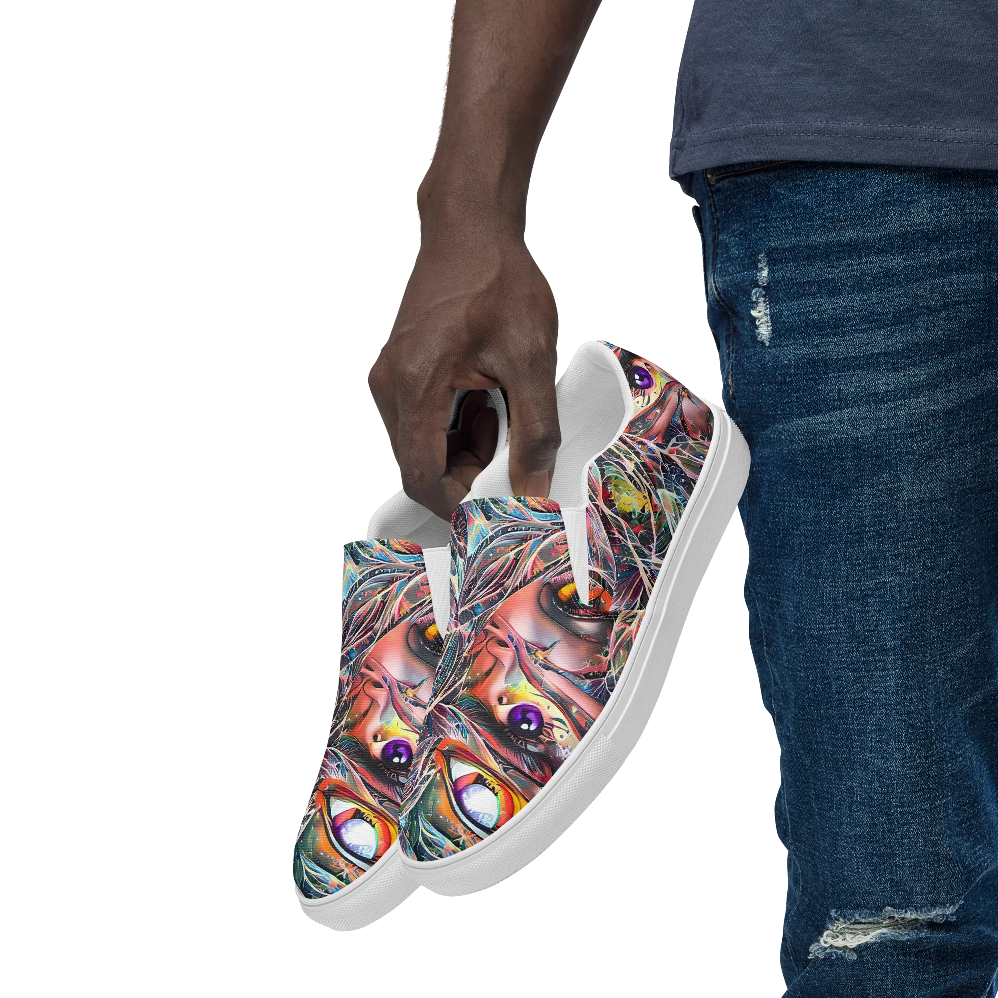 Sandra Chevrier on Men's Slip-On Canvas Shoes — Left Front