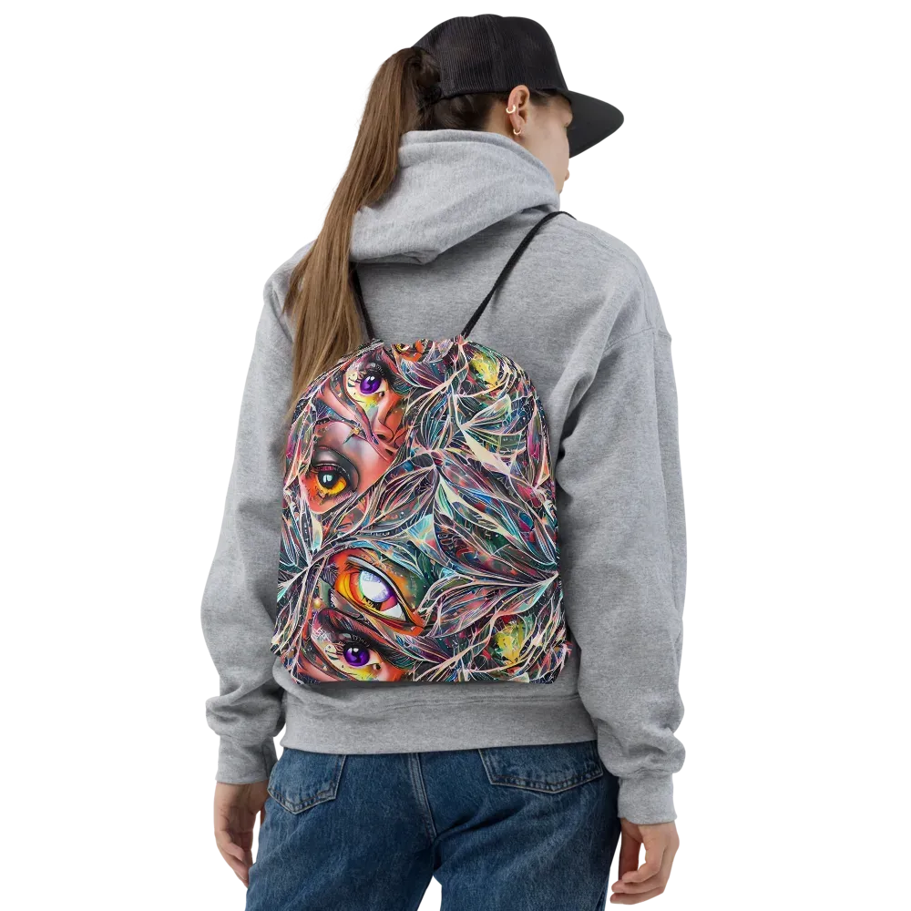 Sandra Chevrier on Drawstring Bag — Front