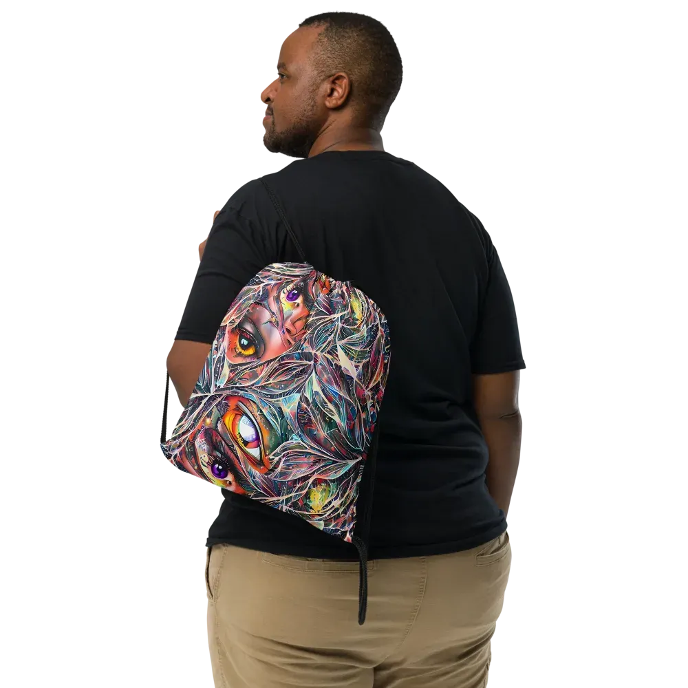 Sandra Chevrier on Drawstring Bag — Front