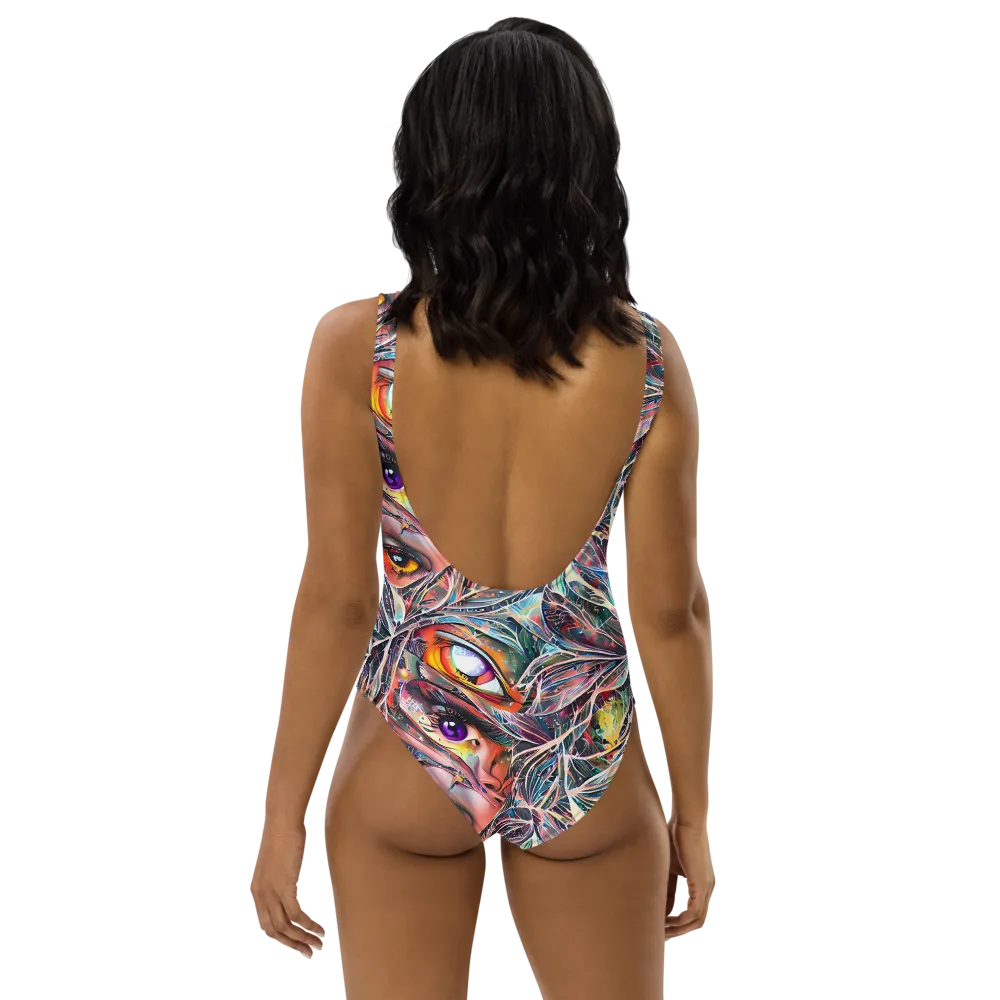 Sandra Chevrier on One-Piece Swimsuit — Back