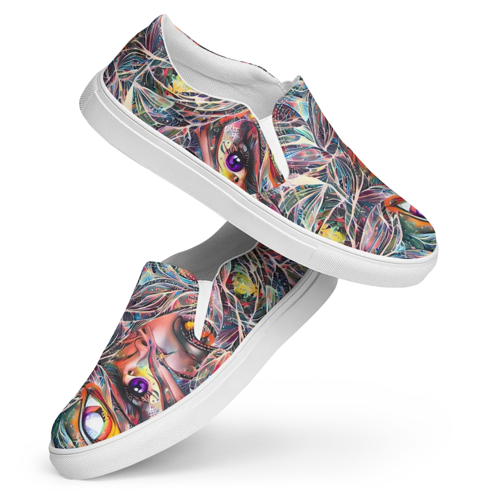 Sandra Chevrier on Women's Slip-On Canvas Shoes — Front