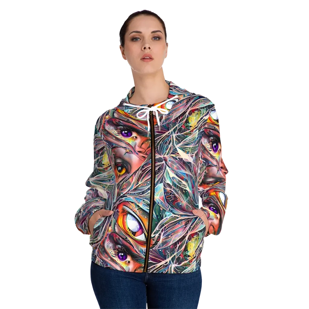 Sandra Chevrier on Women's Full-Zip Hoodie — Front On Person