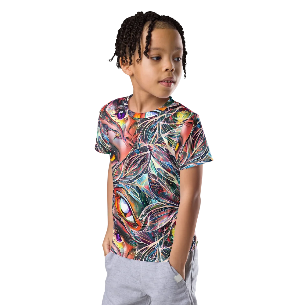 Sandra Chevrier on Kids Crew Neck T-Shirt — Left Front