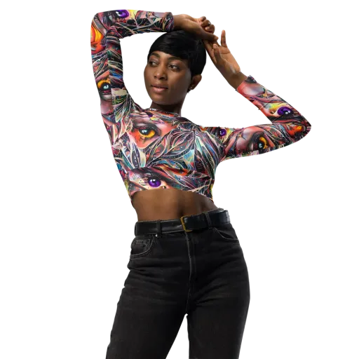 Sandra Chevrier on a Long Sleeve Crop Top