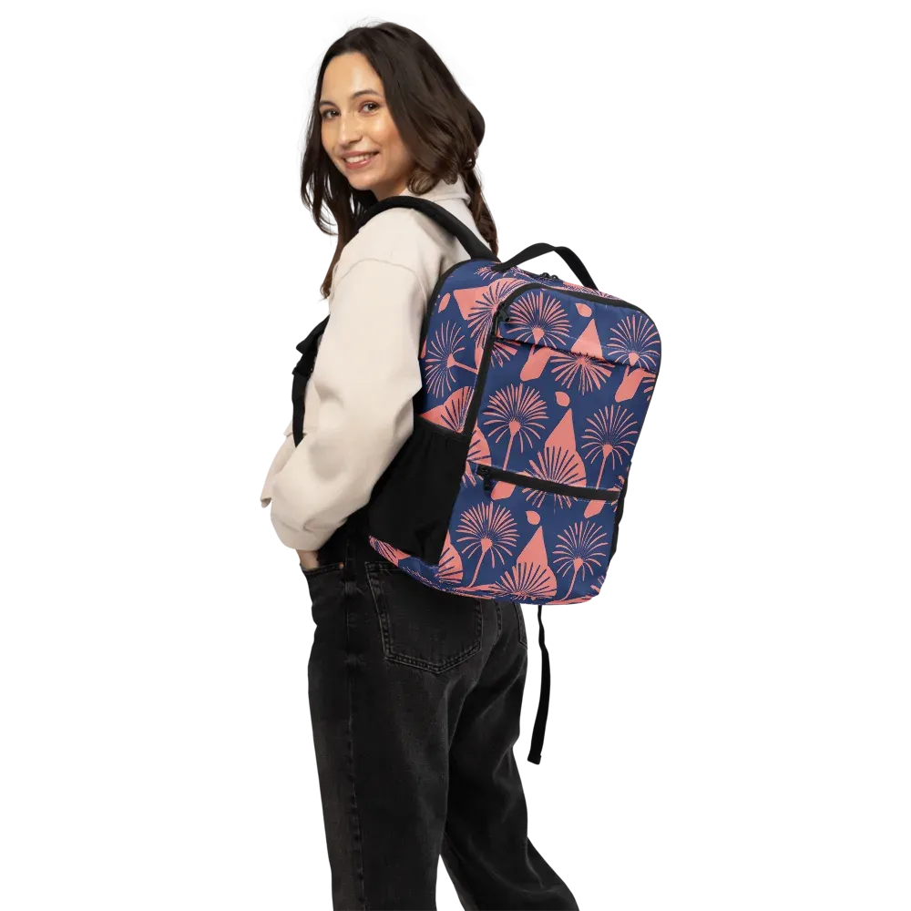 Salmon Starburst on Utility Backpack — Back