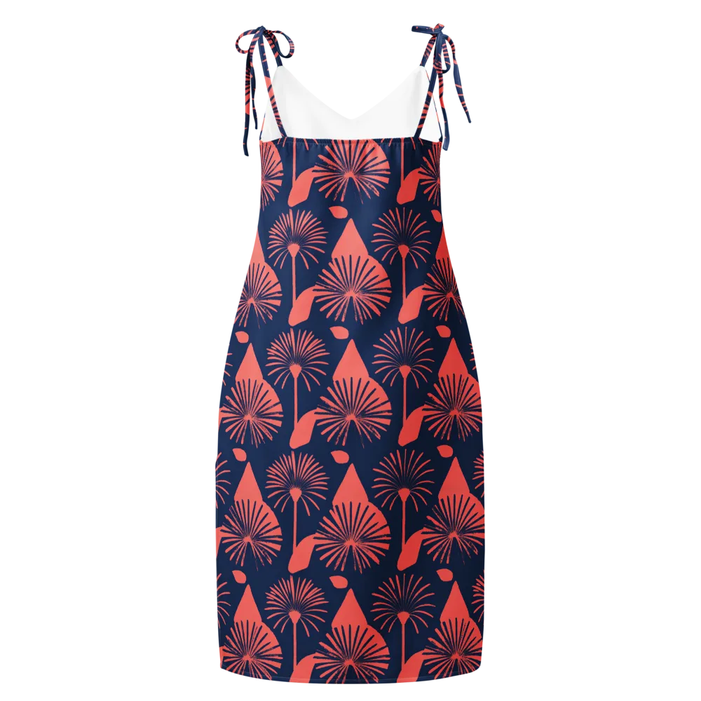 Salmon Starburst on Slip Dress — Back