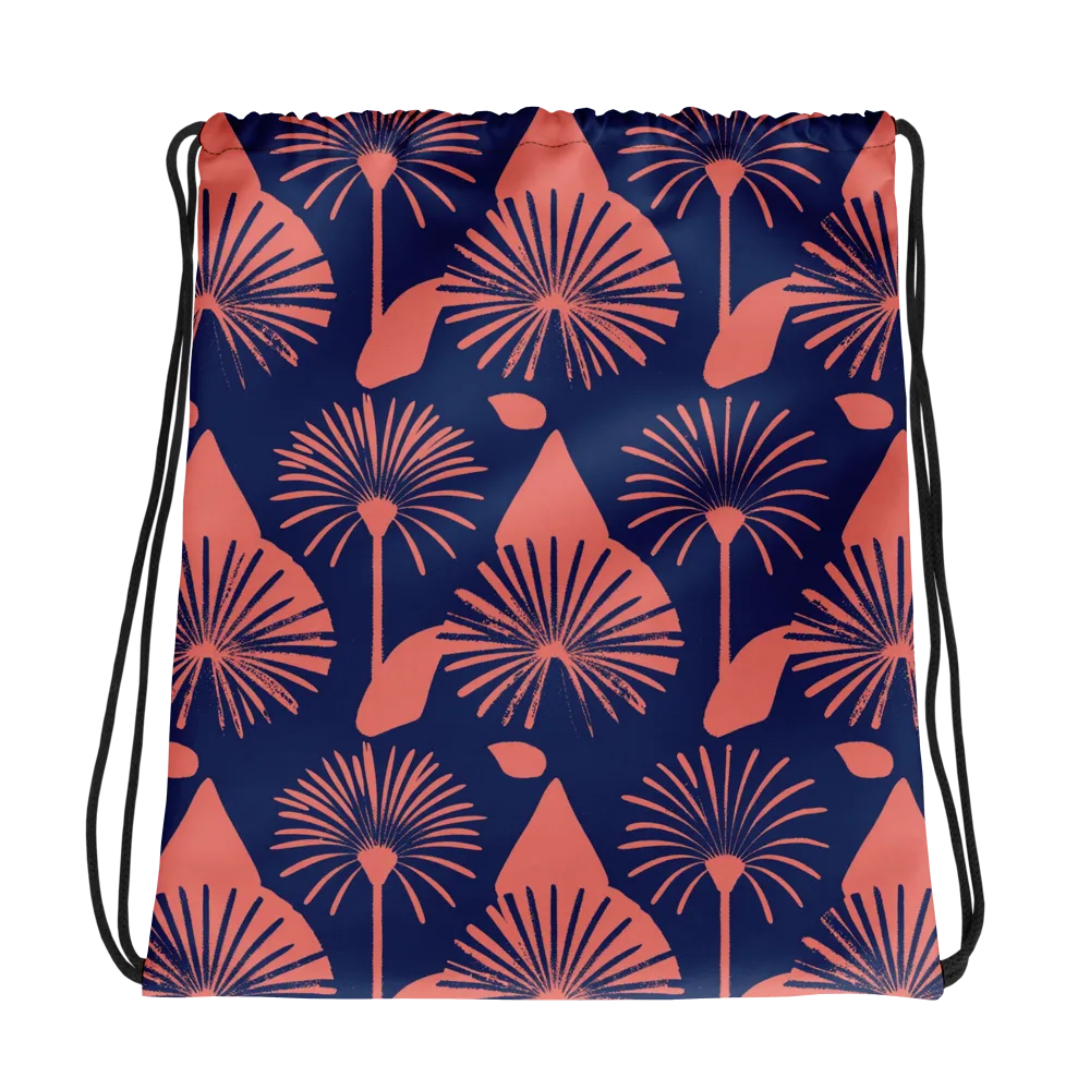 Salmon Starburst on Drawstring Bag — Photo