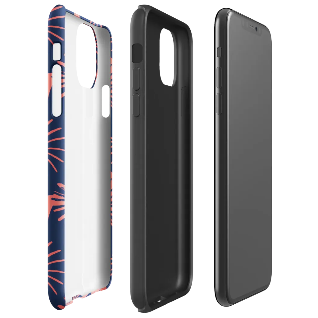 Salmon Starburst on Tough Case for iPhone® — Right