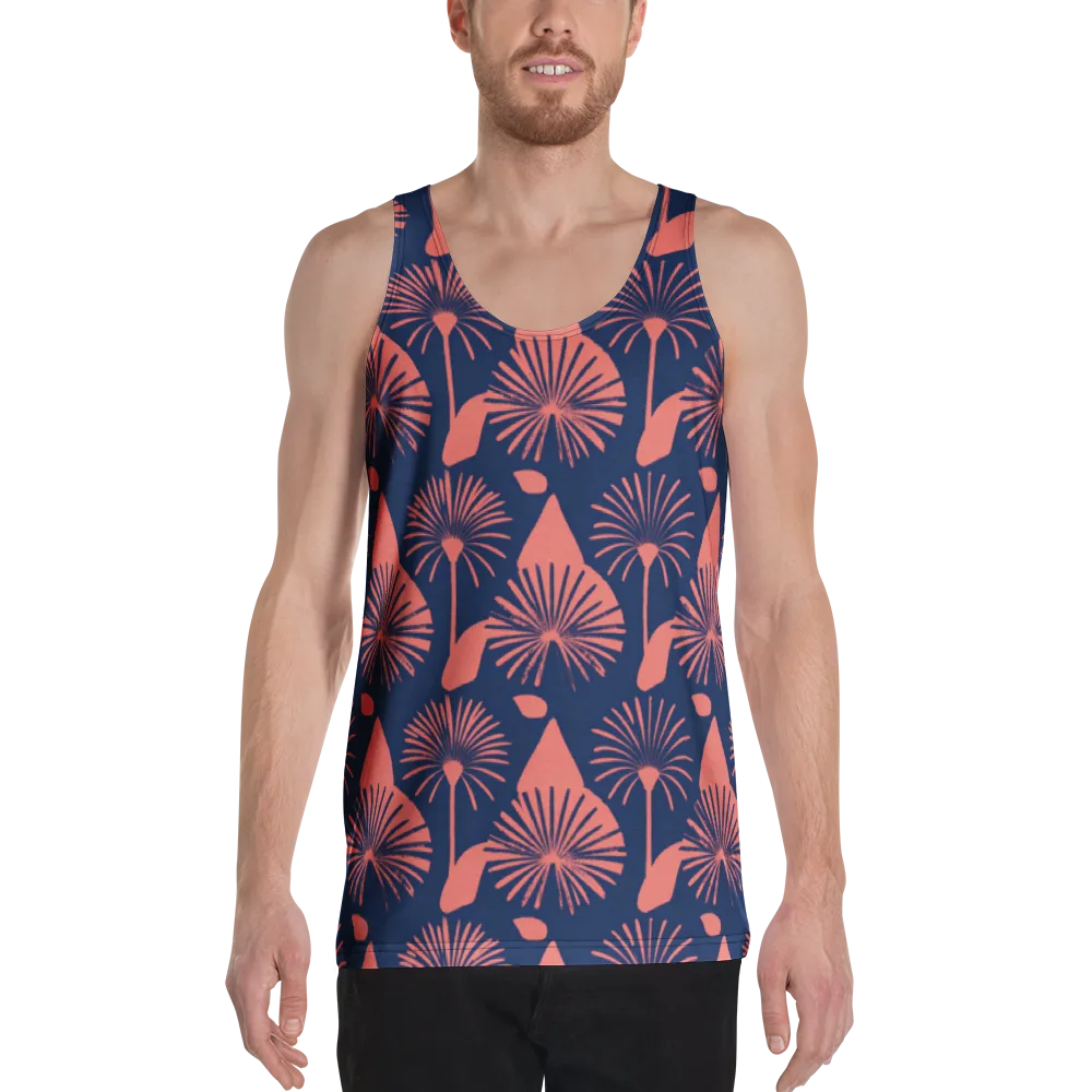 Salmon Starburst on Men's Tank Top — Front