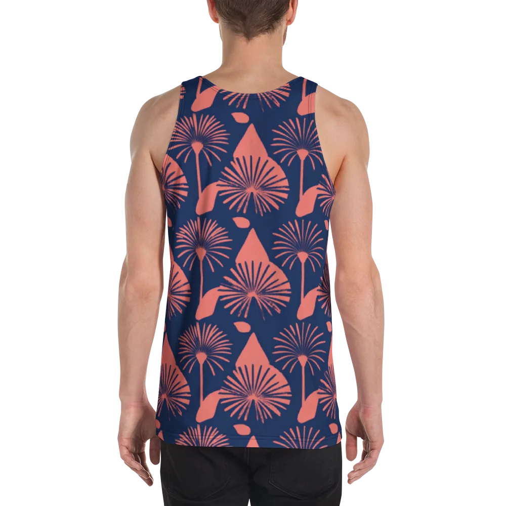 Salmon Starburst on Men's Tank Top — Back