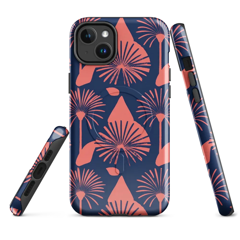 Salmon Starburst on MagSafe Tough Case for iPhone® — Front