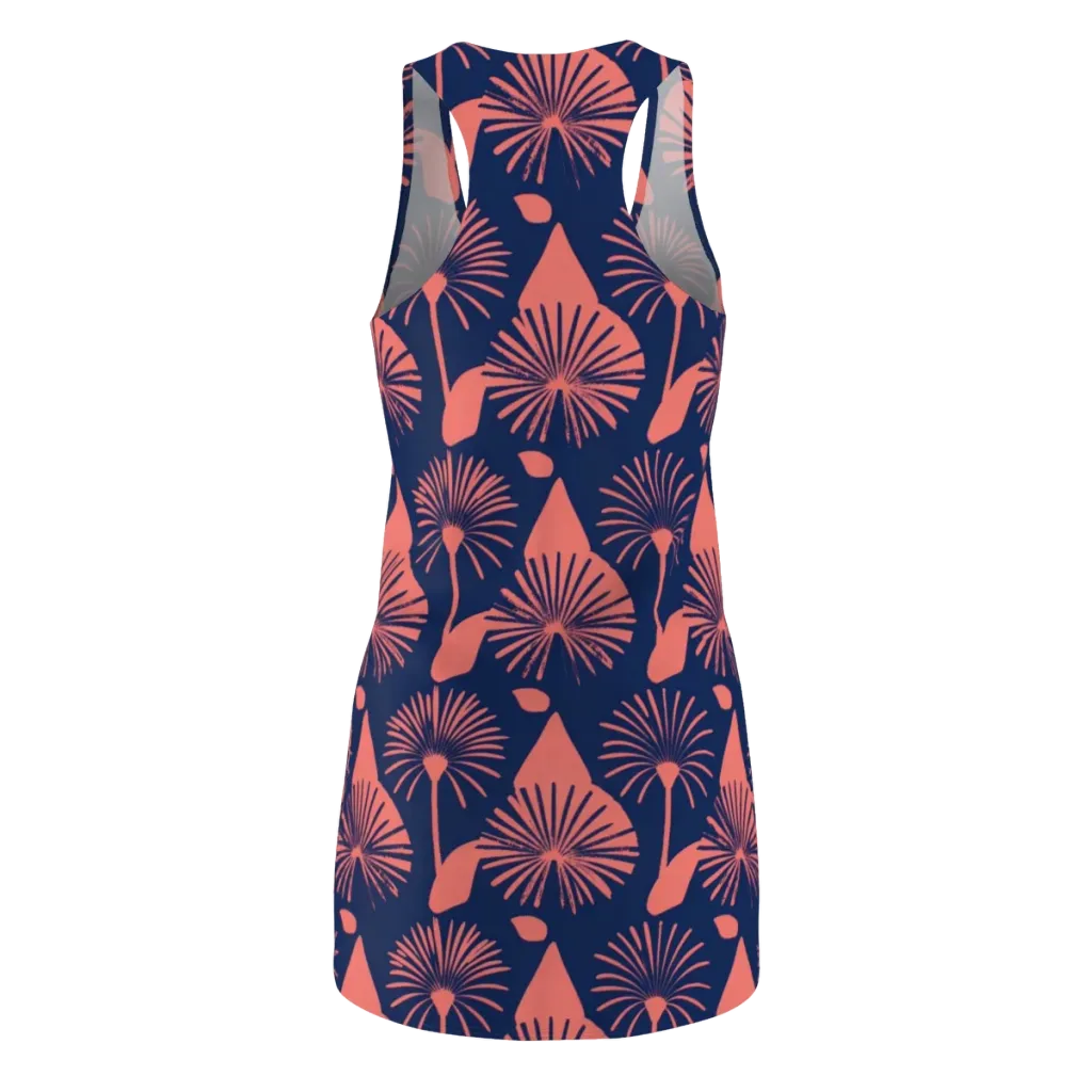 Salmon Starburst on Racerback Dress — Back