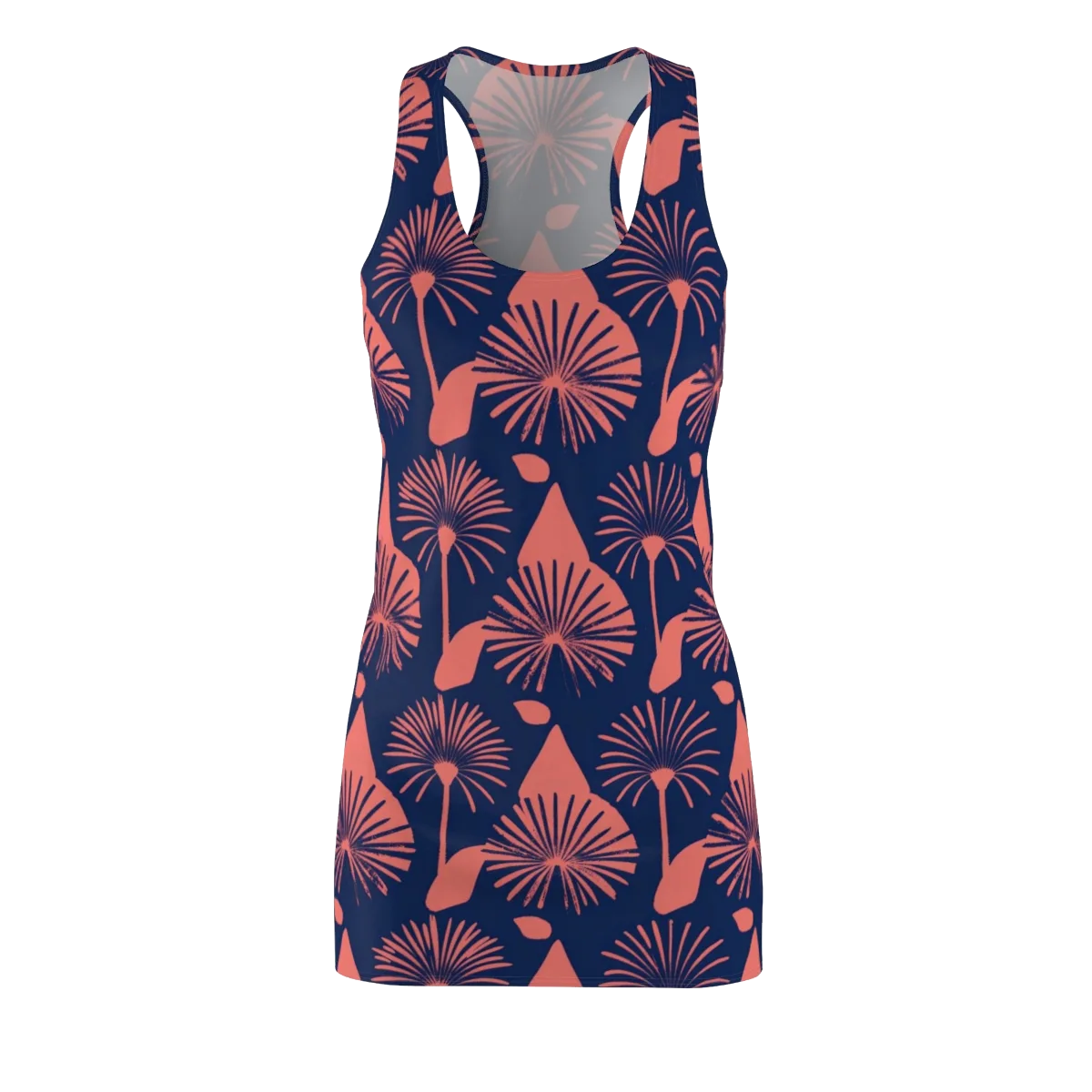 Salmon Starburst on Racerback Dress — Front