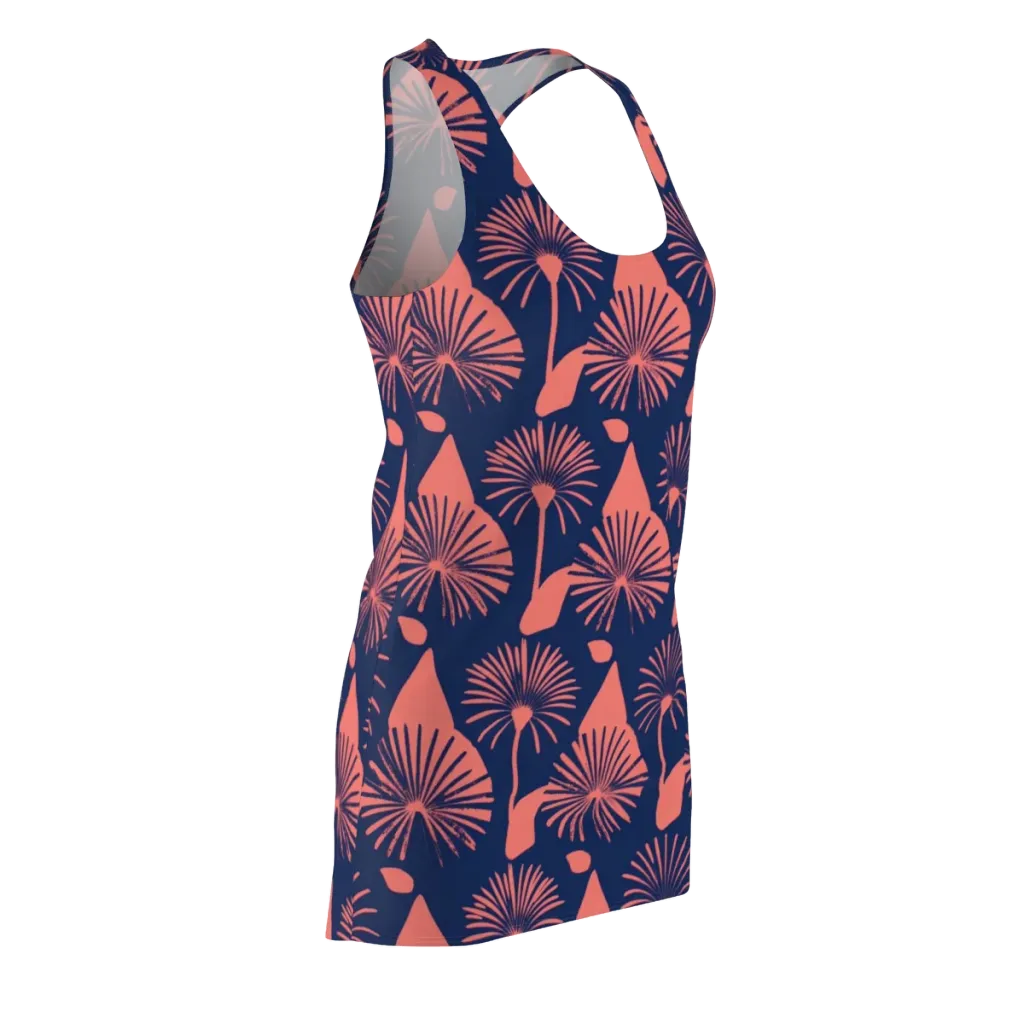 Salmon Starburst on Racerback Dress — Front Side