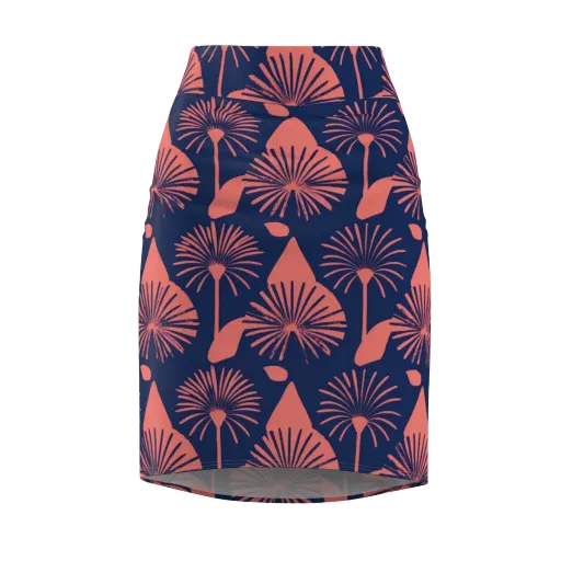 Salmon Starburst on a Pencil Skirt