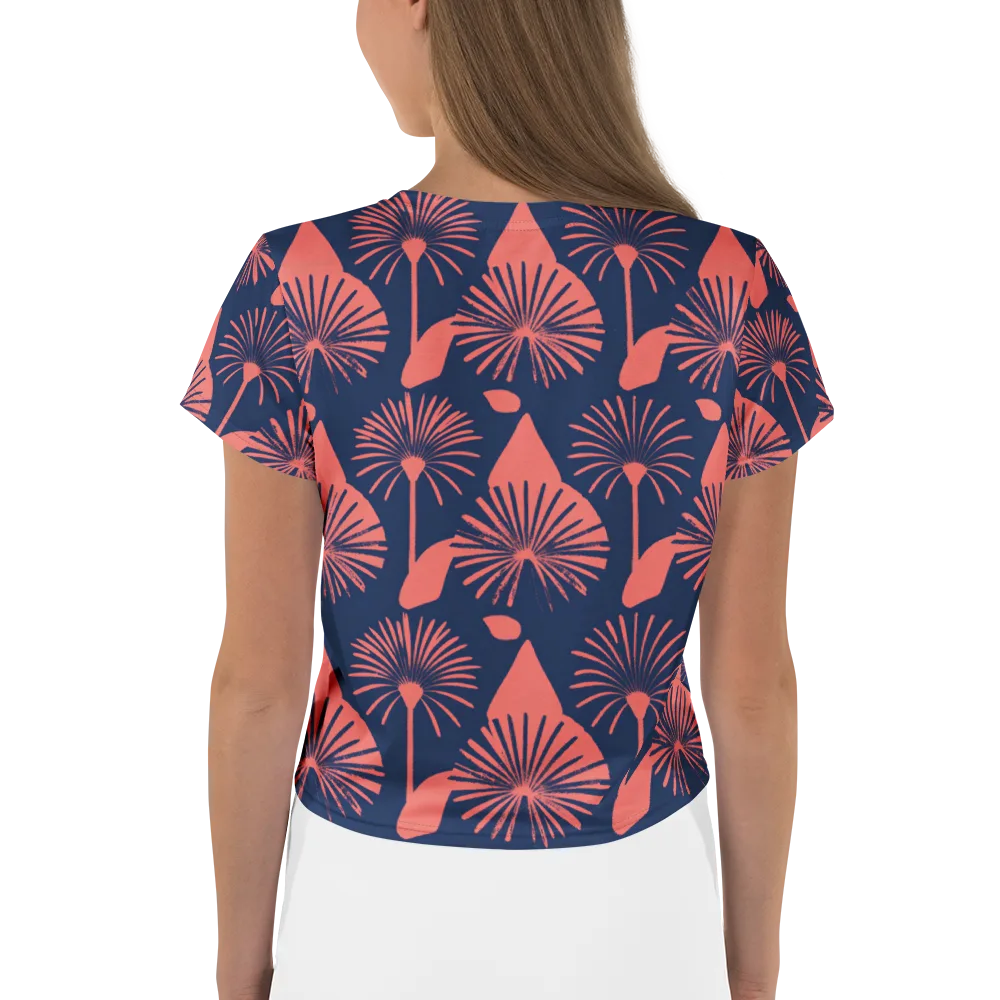 Salmon Starburst on Crop Tee — Back