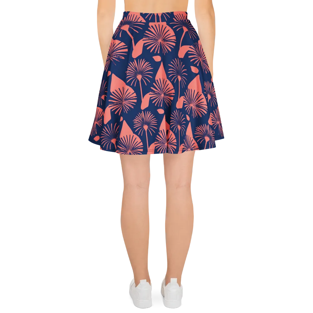Salmon Starburst on Skater Skirt — Back