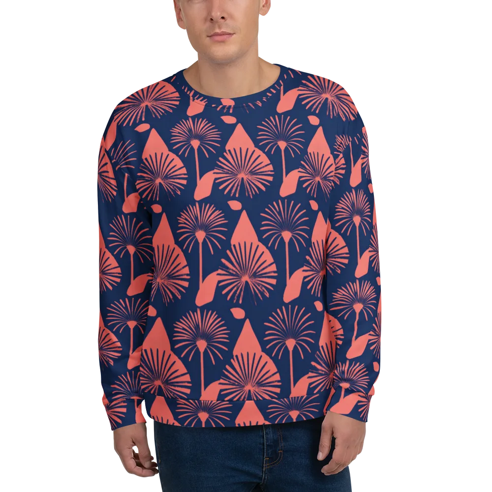 Salmon Starburst on Sweatshirt — Front