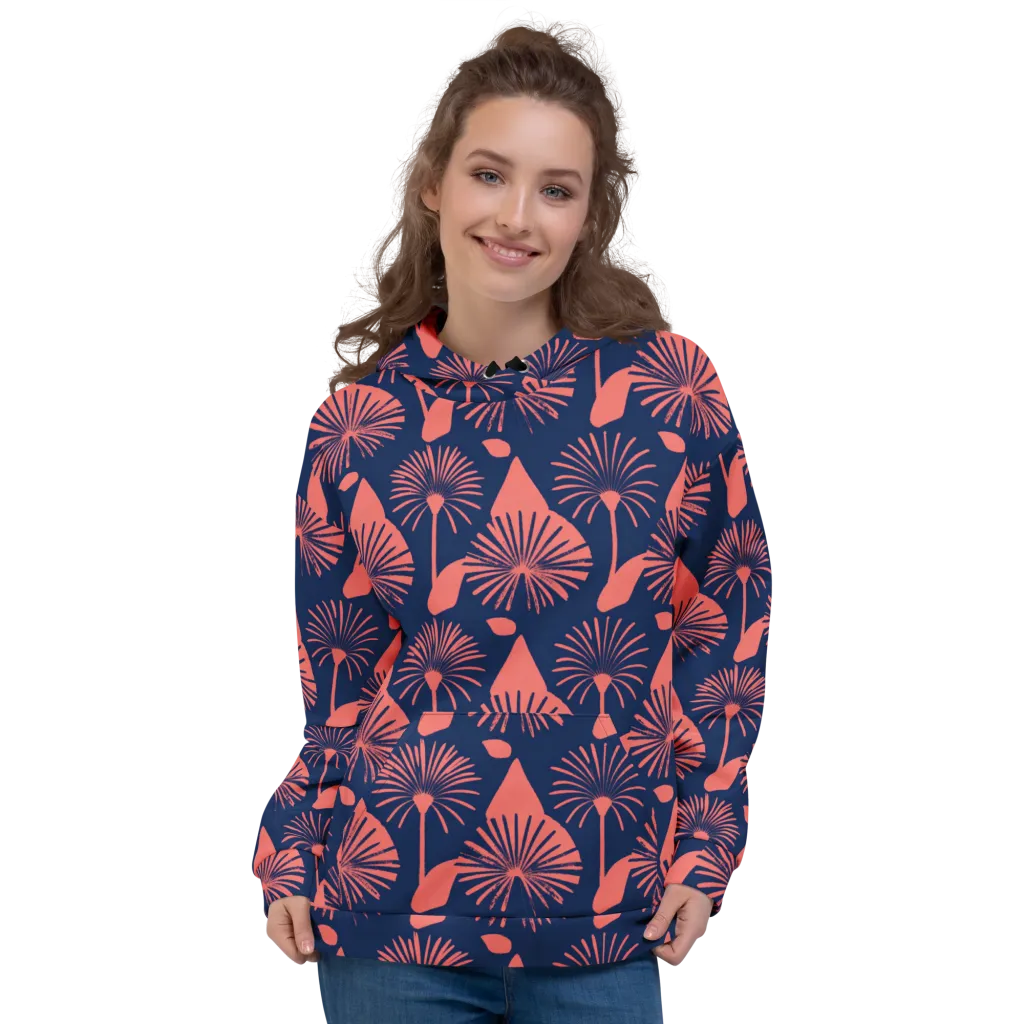 Salmon Starburst on Hoodie — Front