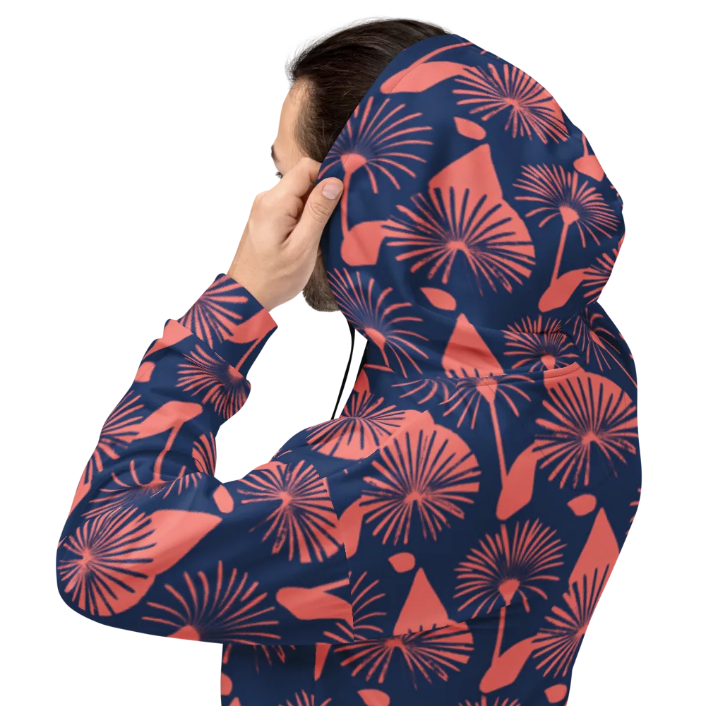 Salmon Starburst on Hoodie — Back