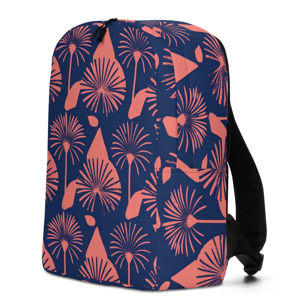 Salmon Starburst on Minimalist Backpack — Left