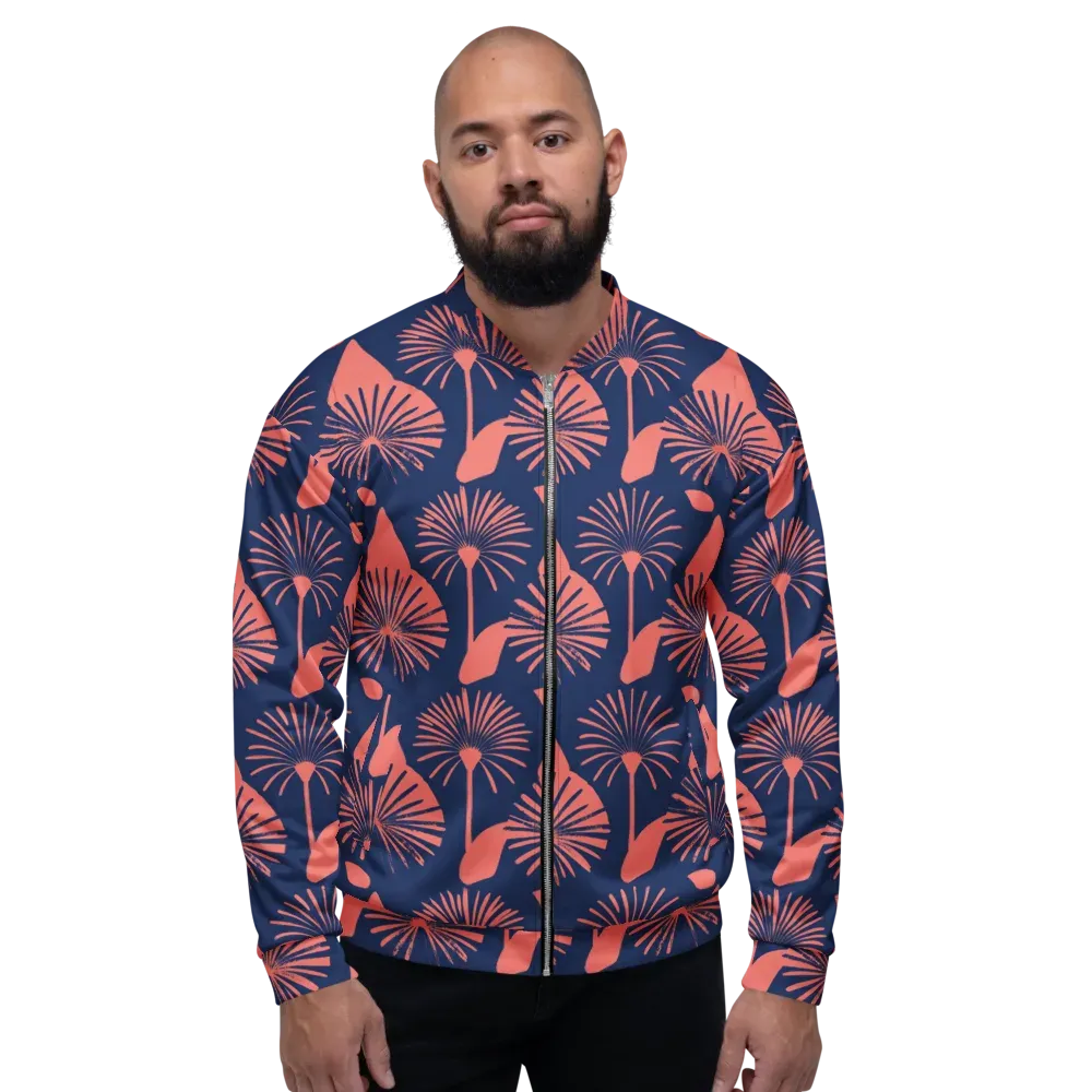 Salmon Starburst on Bomber Jacket — Front