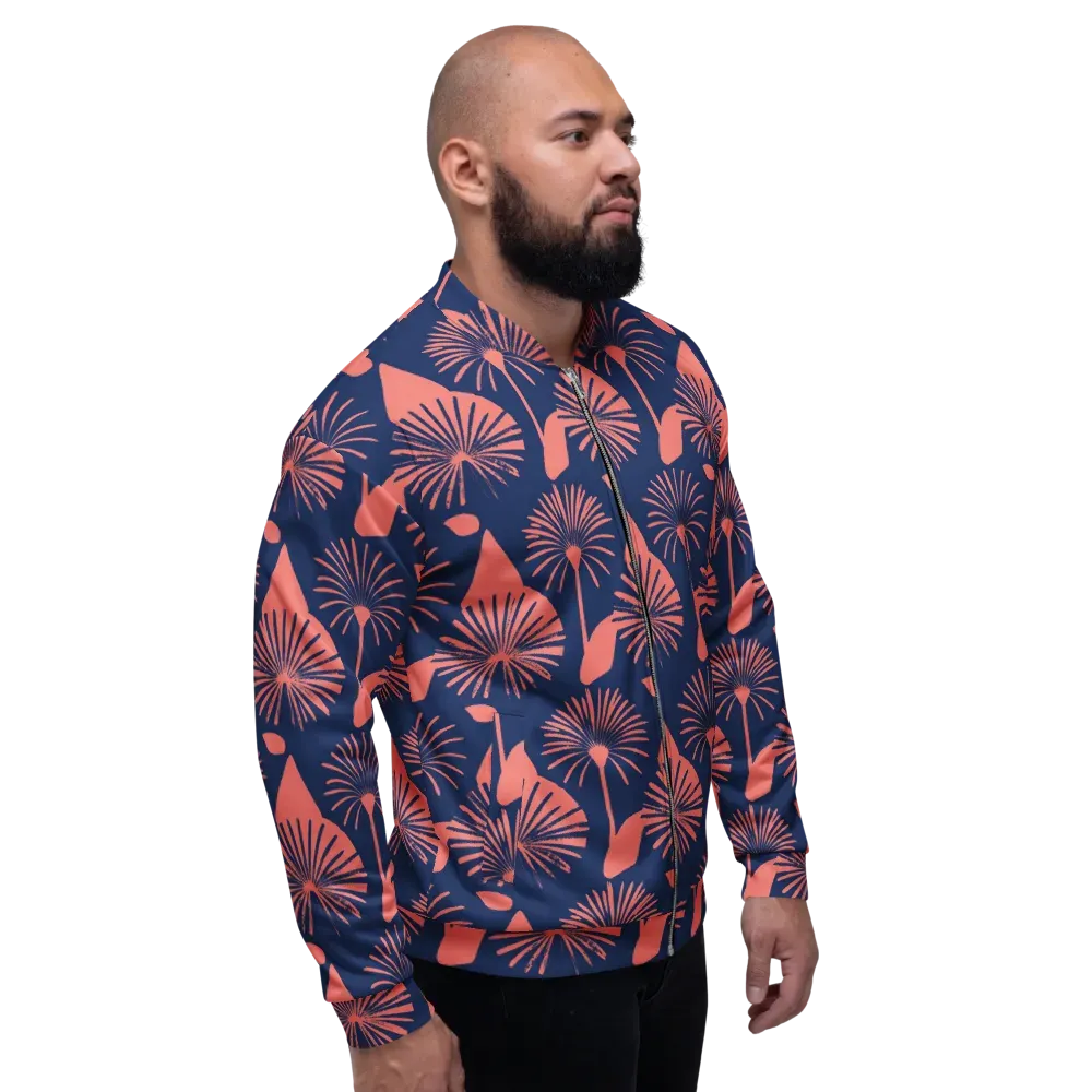 Salmon Starburst on Bomber Jacket — Right
