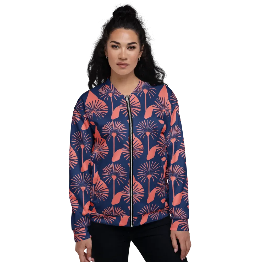 Salmon Starburst on Bomber Jacket — Front