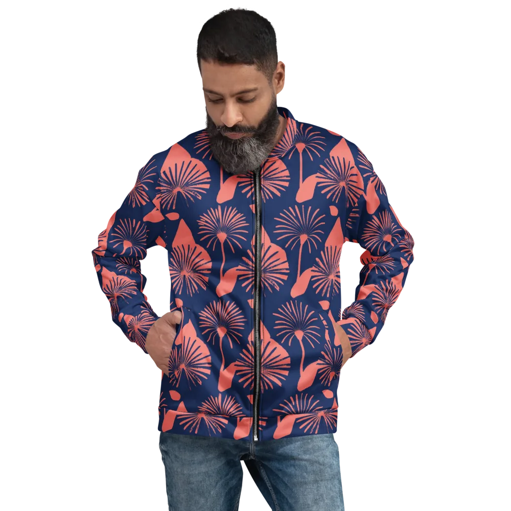 Salmon Starburst on Bomber Jacket — Front