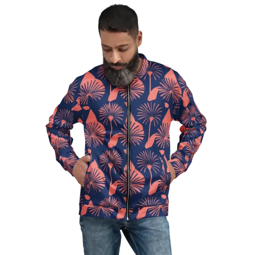 Salmon Starburst on a Bomber Jacket